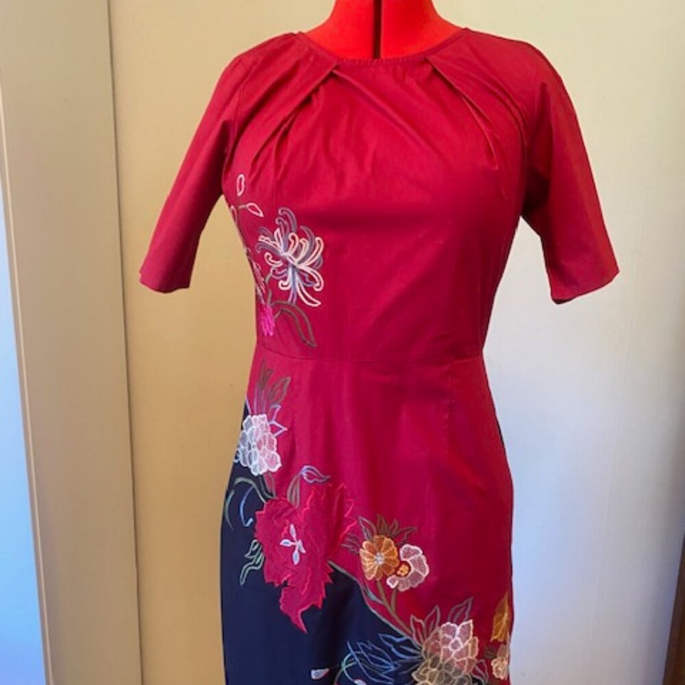 Black/Red eShakti embordered size 14 dress (never been worn)